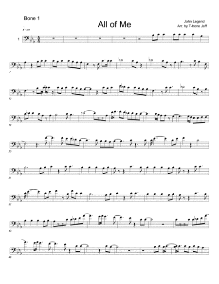 All Of Me Trombone Quartet Sheet Music