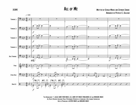 All Of Me Trombone Quintet W Rhythm Section Sheet Music