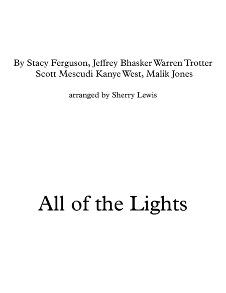 All Of The Lights Solo Violin For Violin Solo Sheet Music