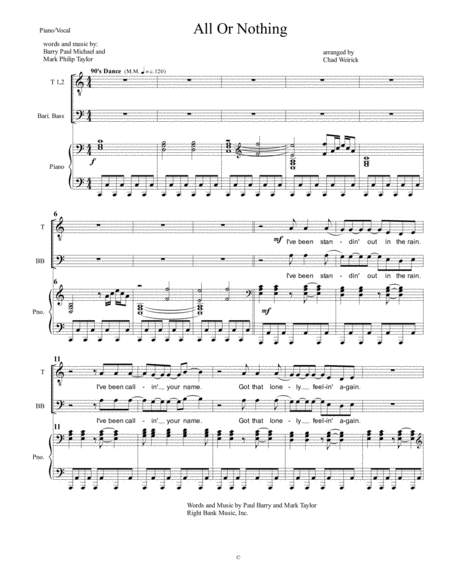 All Or Nothing Sheet Music