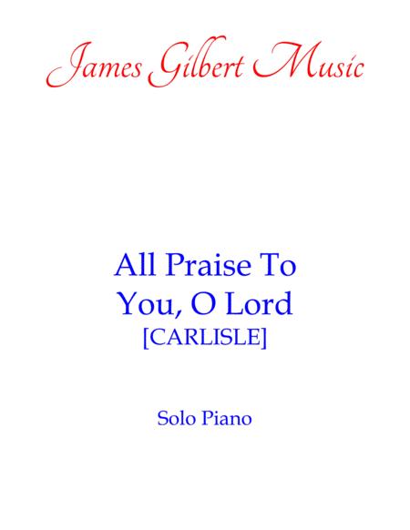 All Praise To You O Lord Pn Sheet Music