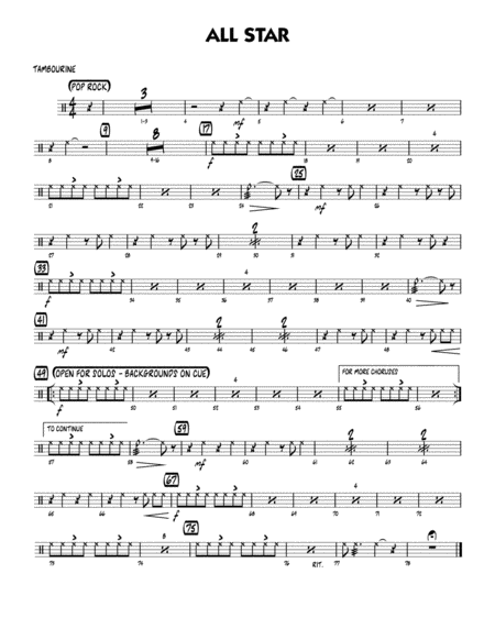 Free Sheet Music All Star Arr Paul Murtha Aux Percussion