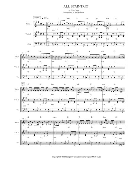 All Star For String Trio Sheet Music