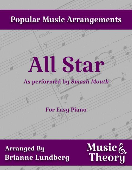 All Star Smash Mouth Beginner Piano Sheet Music