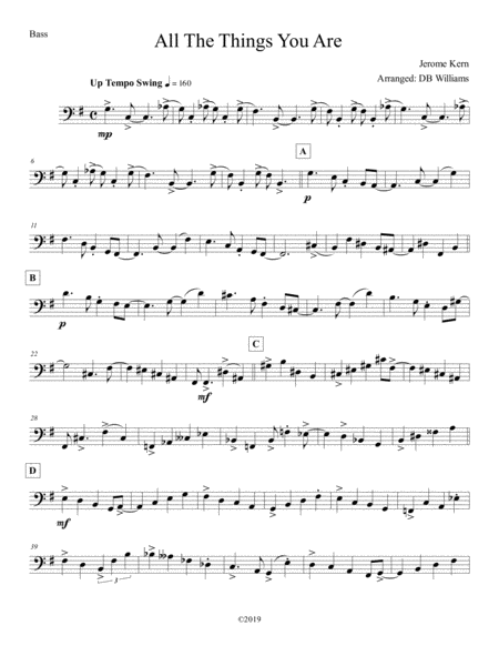 Free Sheet Music All The Things You Are Bass