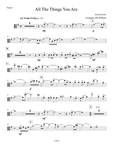 Free Sheet Music All The Things You Are Viola 1