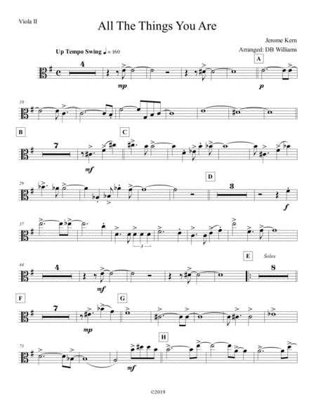 Free Sheet Music All The Things You Are Viola 2
