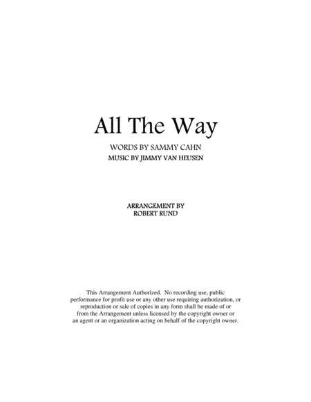 All The Way Male Barbershop Arr Robert Rund Sheet Music