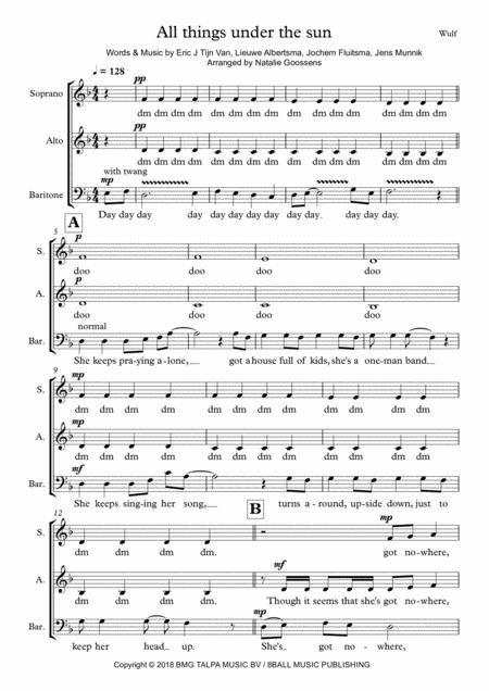 All Things Under The Sun Sab Choir A Cappella Sheet Music