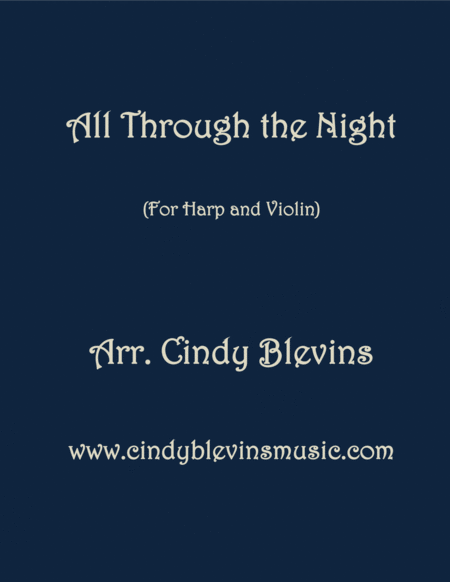 Free Sheet Music All Through The Night Arranged For Harp And Violin