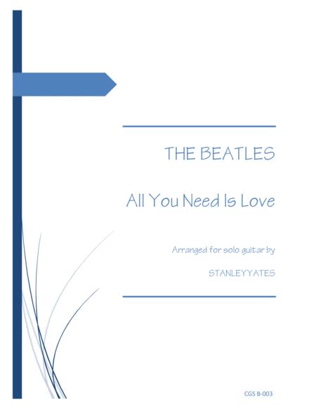 All You Need Is Love Arrs Yates Sheet Music