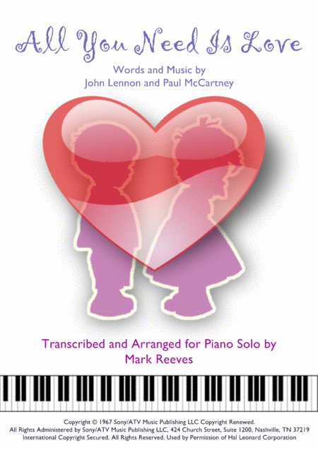 Free Sheet Music All You Need Is Love Piano Solo