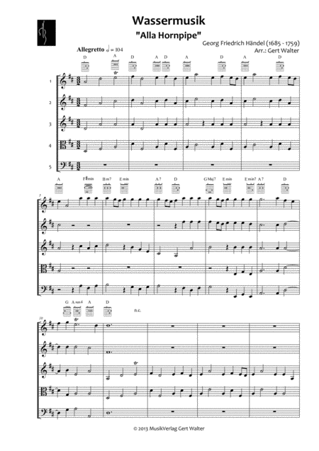 Free Sheet Music Alla Hornpipe