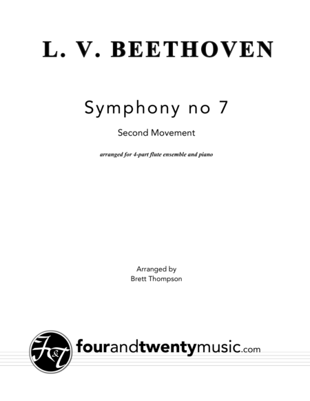 Free Sheet Music Allegretto 2nd Movement From Symphony No 7 In A Major Op 92