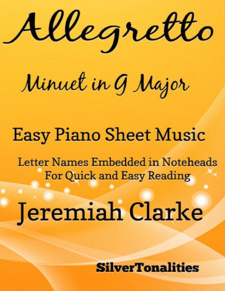Free Sheet Music Allegretto Minuet In G Major Easy Piano Sheet Music
