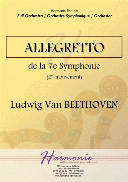 Allegretto Second Movement From The Symphony N 7 Ludwig Van Beethoven Sheet Music