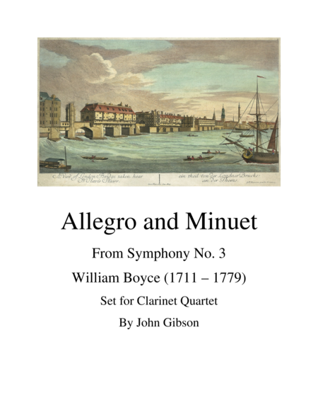 Free Sheet Music Allegro And Minuet For Clarinet Quartet