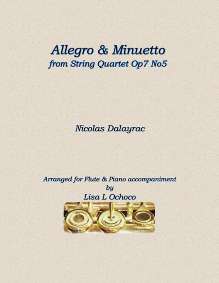 Allegro Minuetto From String Quartet Op7 No5 For Flute And Piano Sheet Music