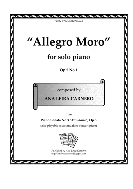 Allegro Moro For Solo Piano Sheet Music