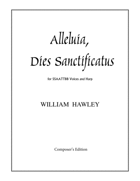 Alleluia Dies Sanctificatus Sheet Music