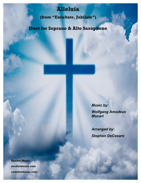 Alleluia From Exsultate Jubilate Duet For Soprano Alto Saxophone Sheet Music