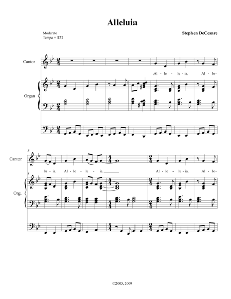 Alleluia From Mass Of Divine Mercy Sheet Music