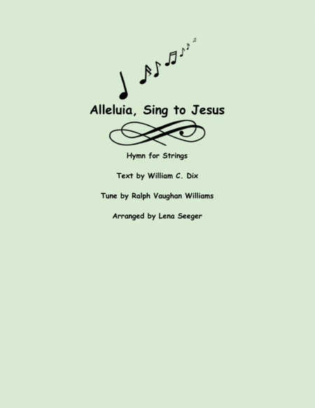 Free Sheet Music Alleluia Sing To Jesus