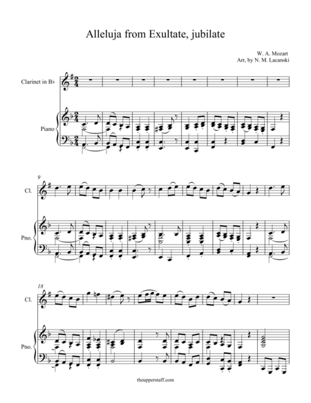 Alleluja From Exultate Jubilate Sheet Music