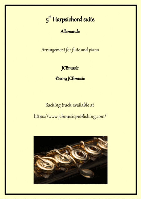 Free Sheet Music Allemande From 5th Harpsichord Suite Arrangement For Flute And Piano