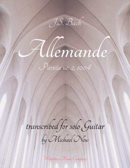 Free Sheet Music Allemande Partita No 2 1004