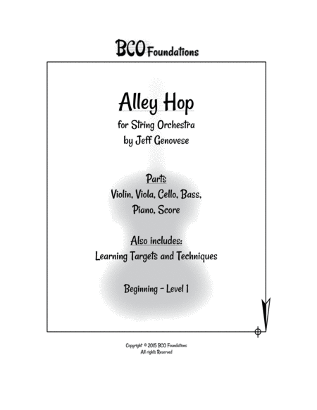 Free Sheet Music Alley Hop For Beginning String Orchestra