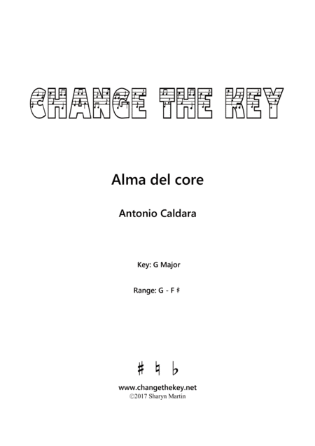 Alma Del Core G Major Sheet Music