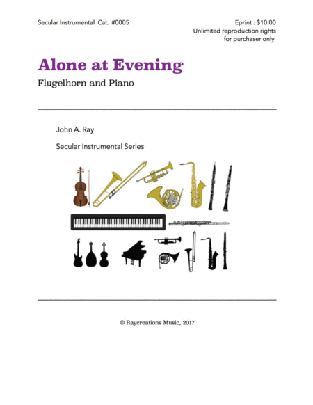 Alone At Evening Sheet Music