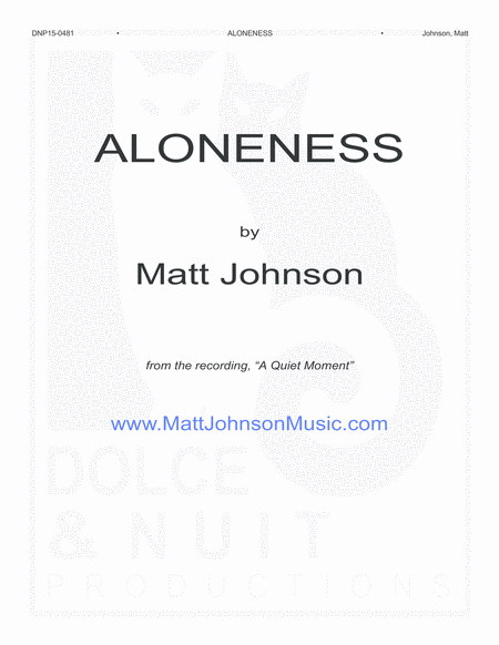 Free Sheet Music Aloneness