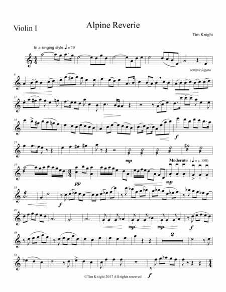 Alpine Reverie Sheet Music