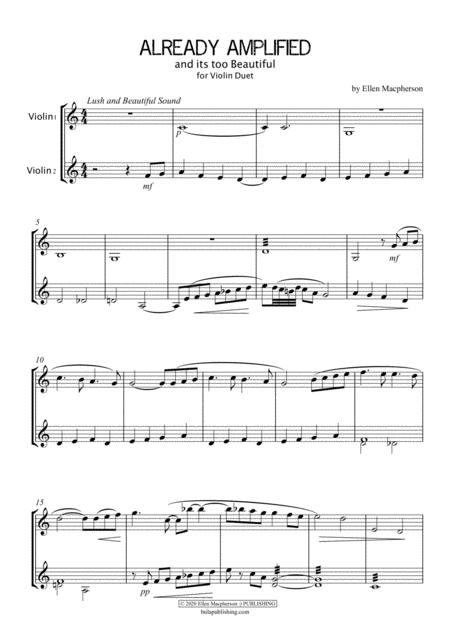 Free Sheet Music Already Amplified Beautiful Violin Duet