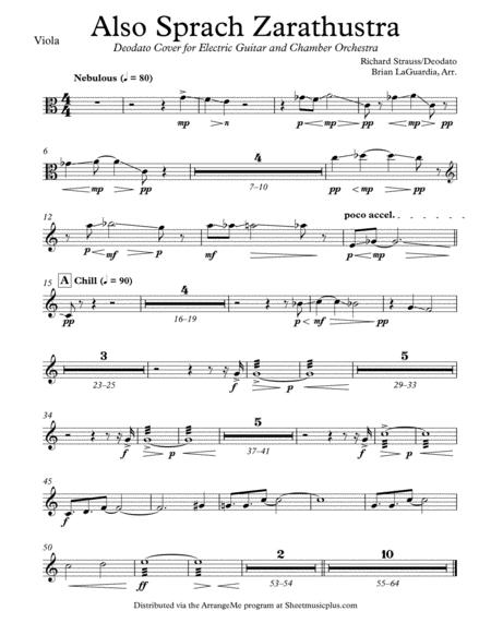 Free Sheet Music Also Sprach Deodato