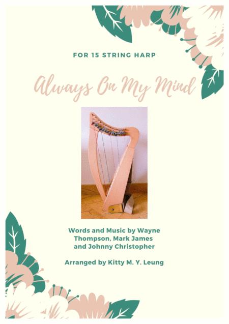 Always On My Mind 15 String Harp Range From Middle C Sheet Music