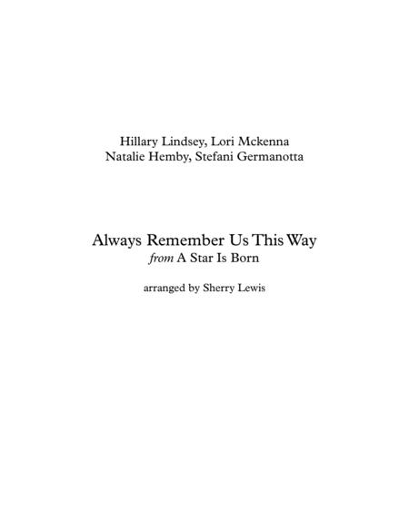 Always Remember Us This Way String Trio For String Trio Of 2 Violins And Cello Or Violin Viola And Cello Sheet Music