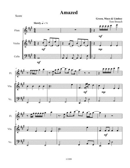 Amazed Trio For Flute Violin And Cello Sheet Music