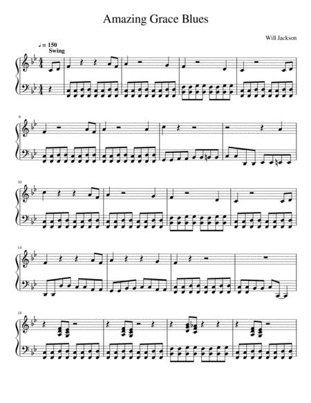 Free Sheet Music Amazing Grace Blues