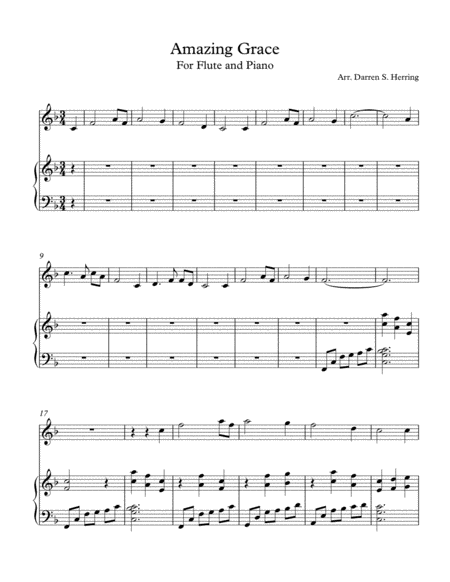 Amazing Grace Flute And Piano Sheet Music