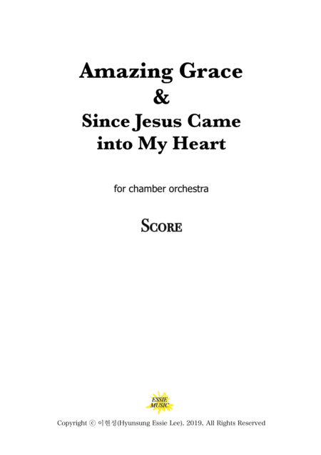 Amazing Grace For Chamber Orchestra Sheet Music