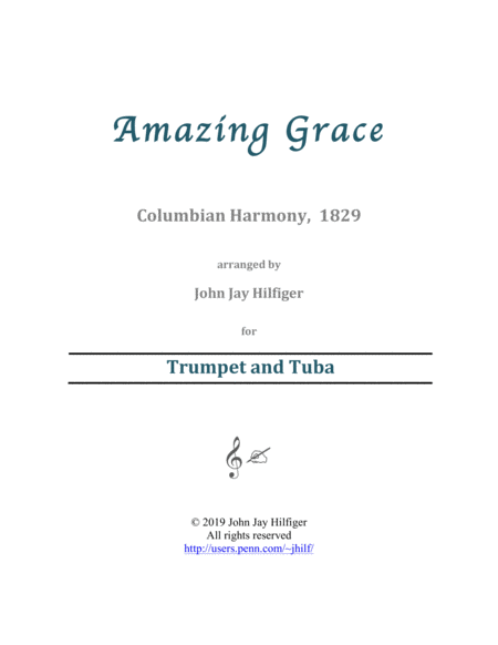 Free Sheet Music Amazing Grace For Trumpet And Tuba