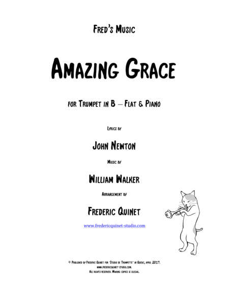 Amazing Grace For Trumpet Piano Sheet Music