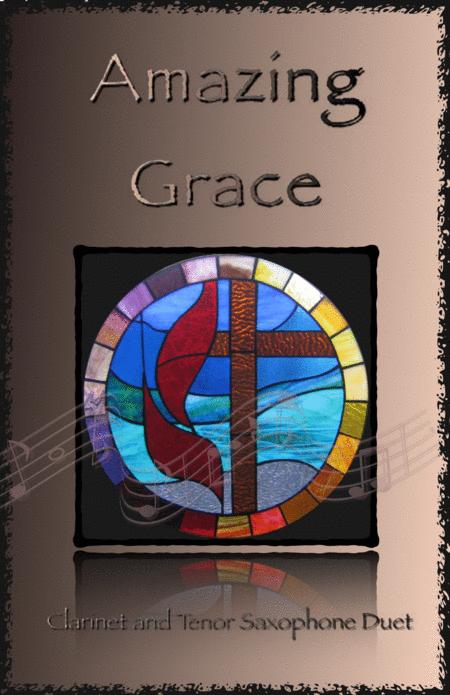 Amazing Grace Gospel Style For Clarinet And Tenor Saxophone Duet Sheet Music