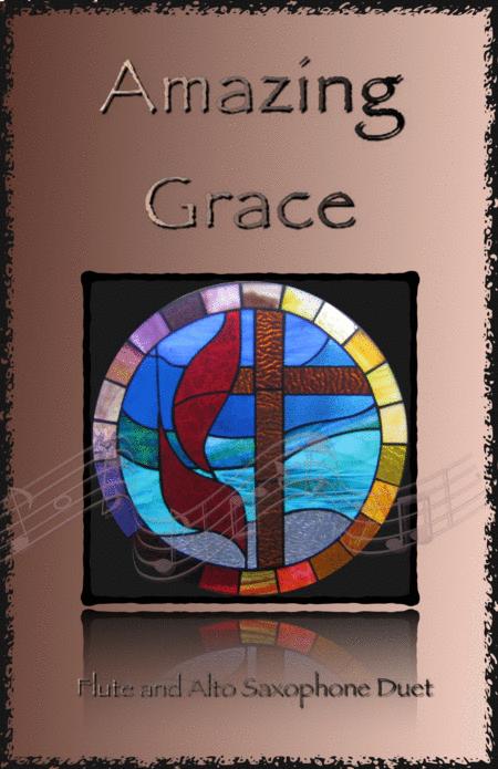 Amazing Grace Gospel Style For Flute And Alto Saxophone Duet Sheet Music