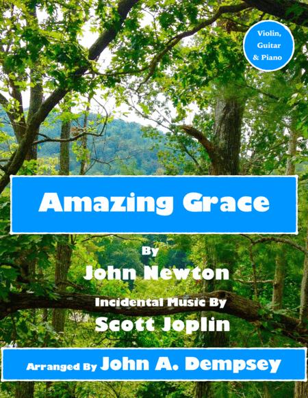 Amazing Grace The Entertainer Ragtime Trio For Violin Guitar And Piano Sheet Music