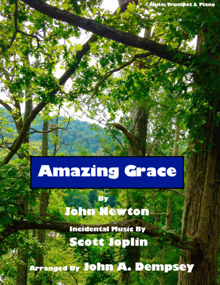 Free Sheet Music Amazing Grace The Entertainer Trio For Flute Trumpet And Piano