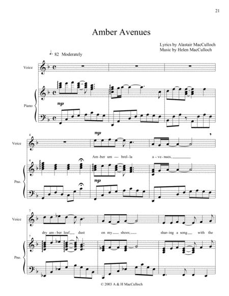 Amber Avenues Sheet Music